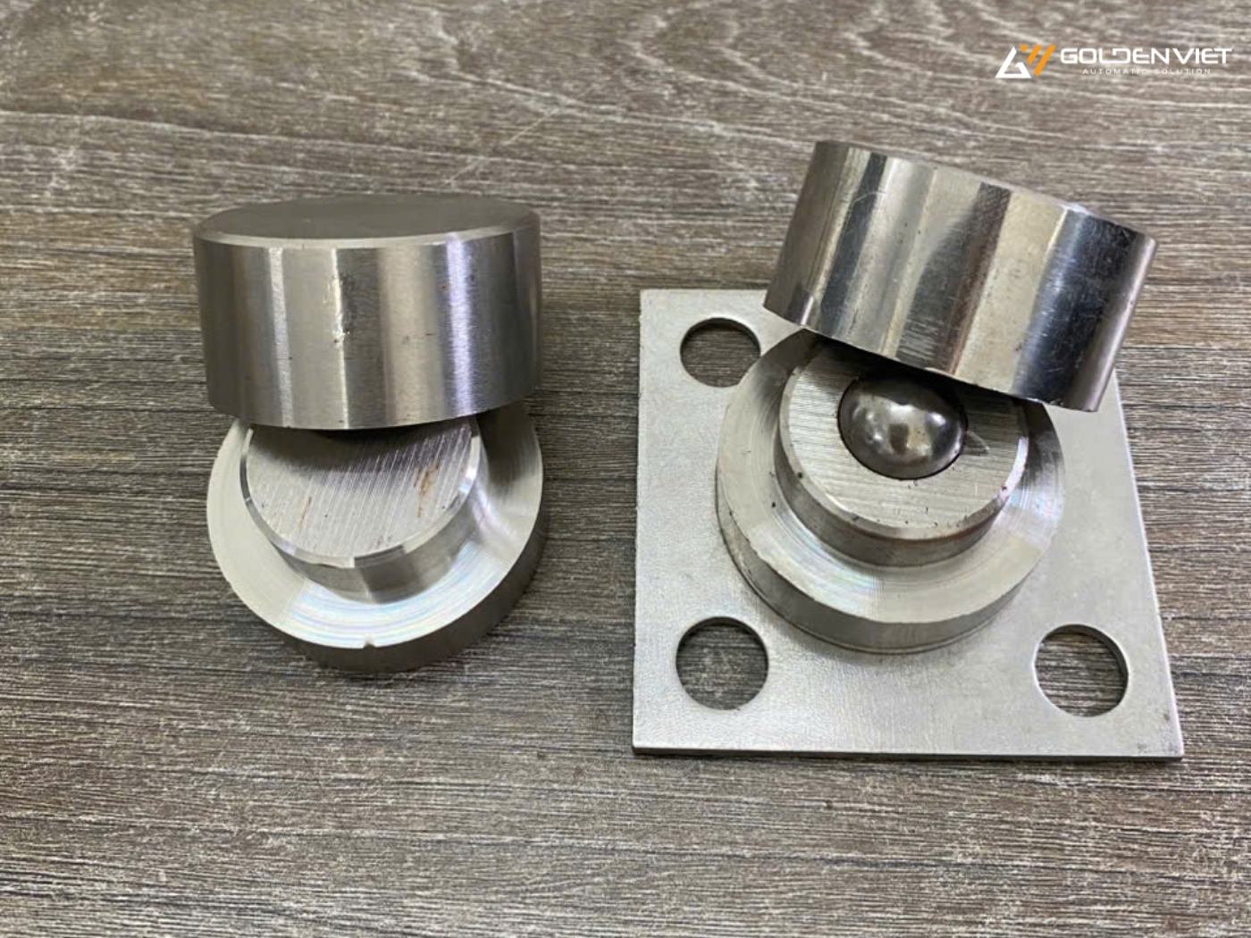 Bản lề cối xoay tròn inox 201, D45 - Chịu lực 150kg